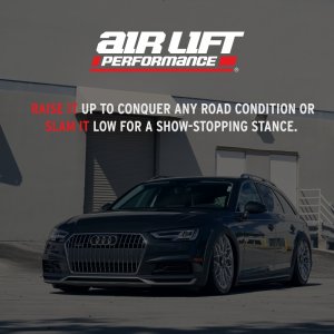 Audi A4 Air Suspension Kit - Front - Air Lift - Progressive-Rate, Double-Bellows - `09-`13